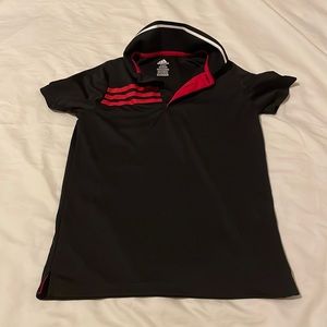 Adidas polo boys small color red black and white